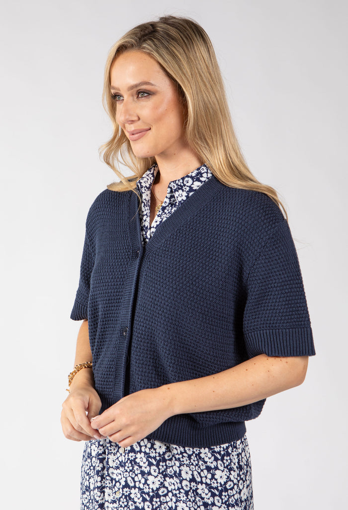 Lena Short Sleeve Knit Cardigan