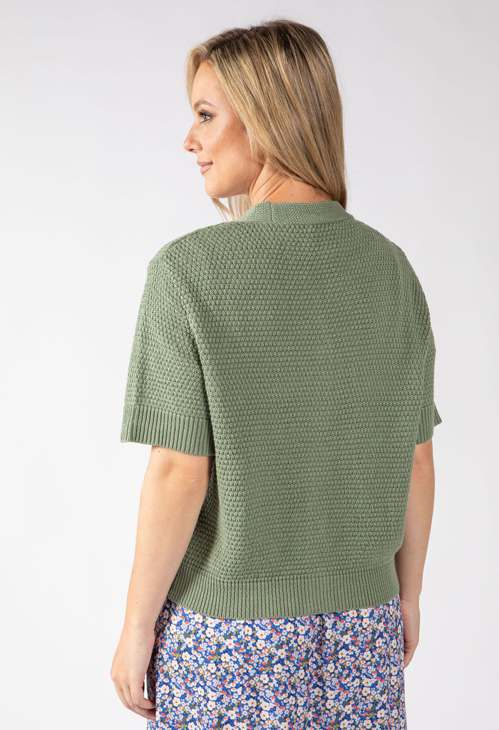 Lena Short Sleeve Knit Cardigan