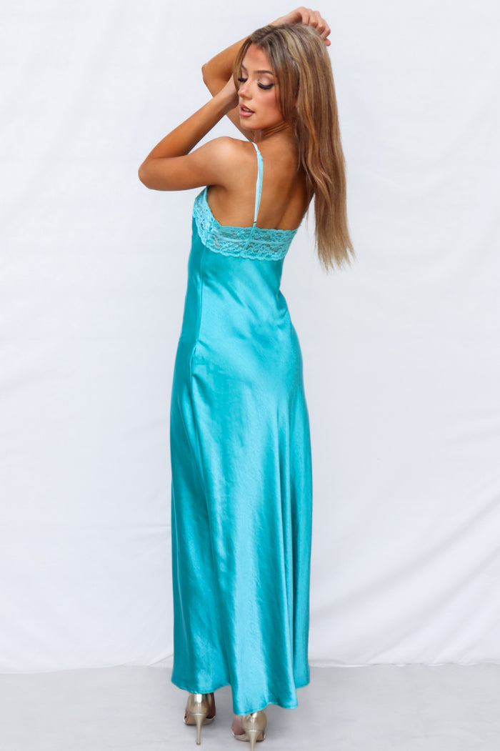 Lene Maxi Dress - Aqua - Runway Goddess