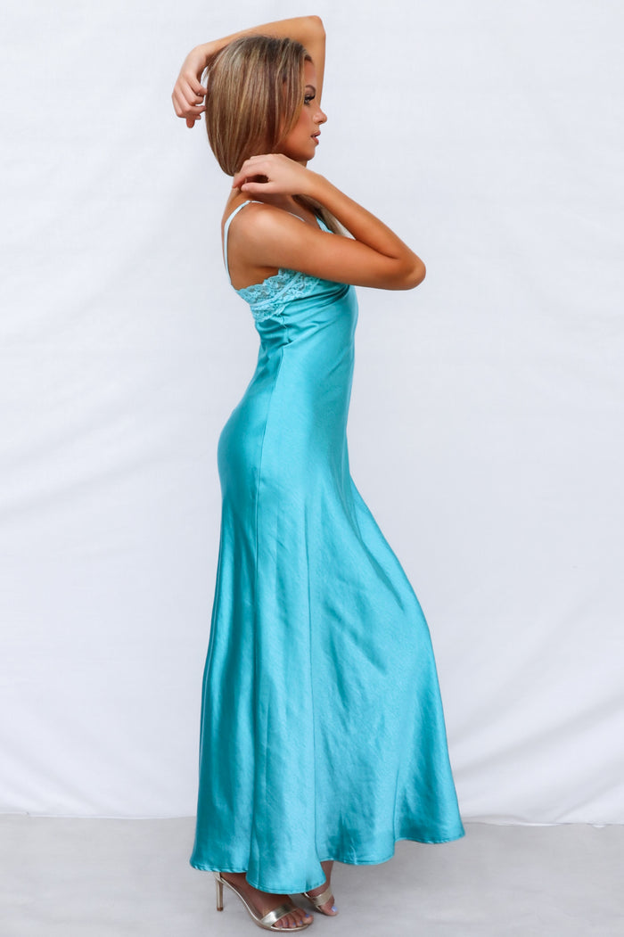 Lene Maxi Dress - Aqua - Runway Goddess