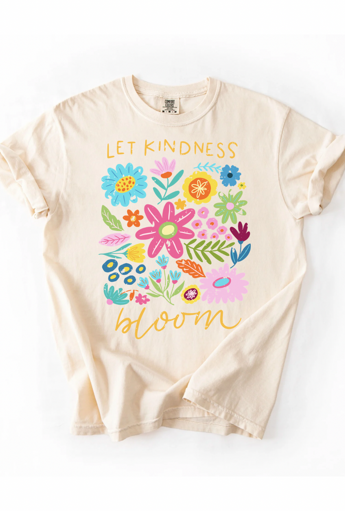 LET KINDNESS BLOOM GRAPHIC TEE - MULTIPLE COLORS