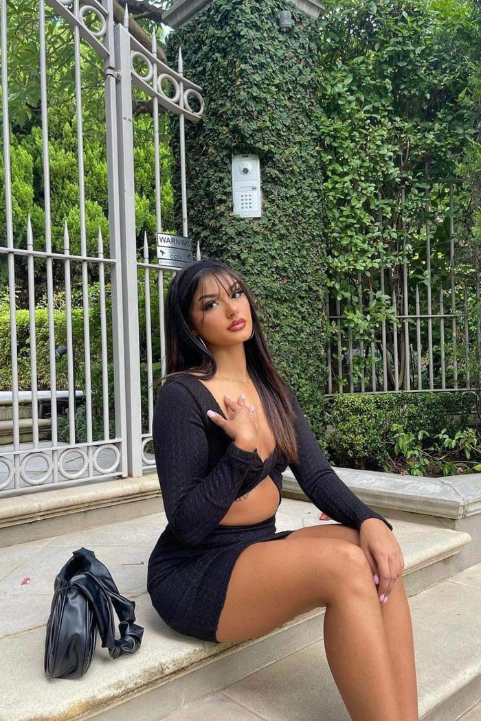 Liana Mini Dress - Black - Runway Goddess