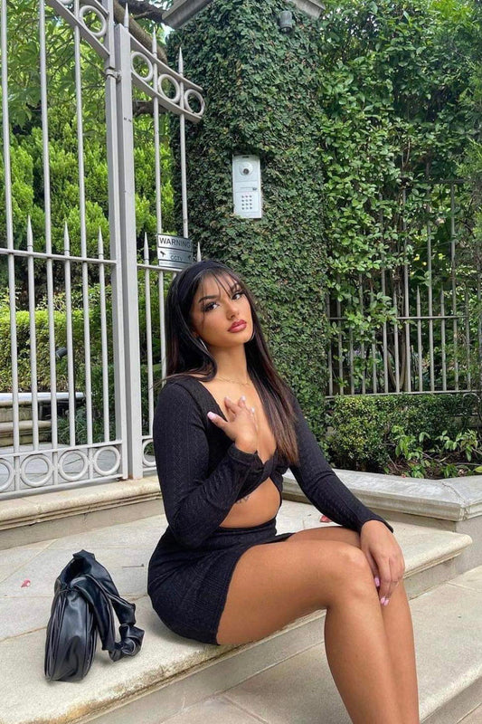 Liana Mini Dress - Black - Runway Goddess