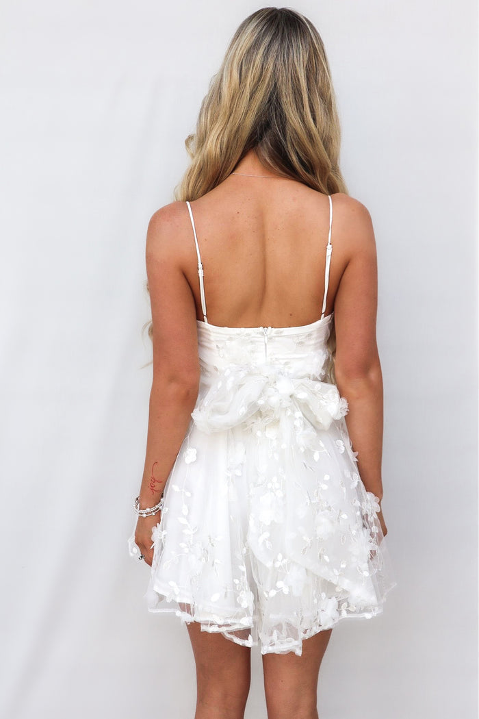 Linca Mini Dress - White - Runway Goddess