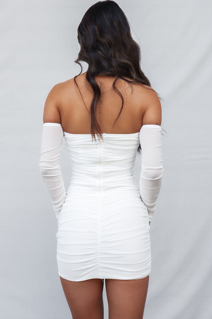 Lindy Mini Dress - White - Runway Goddess