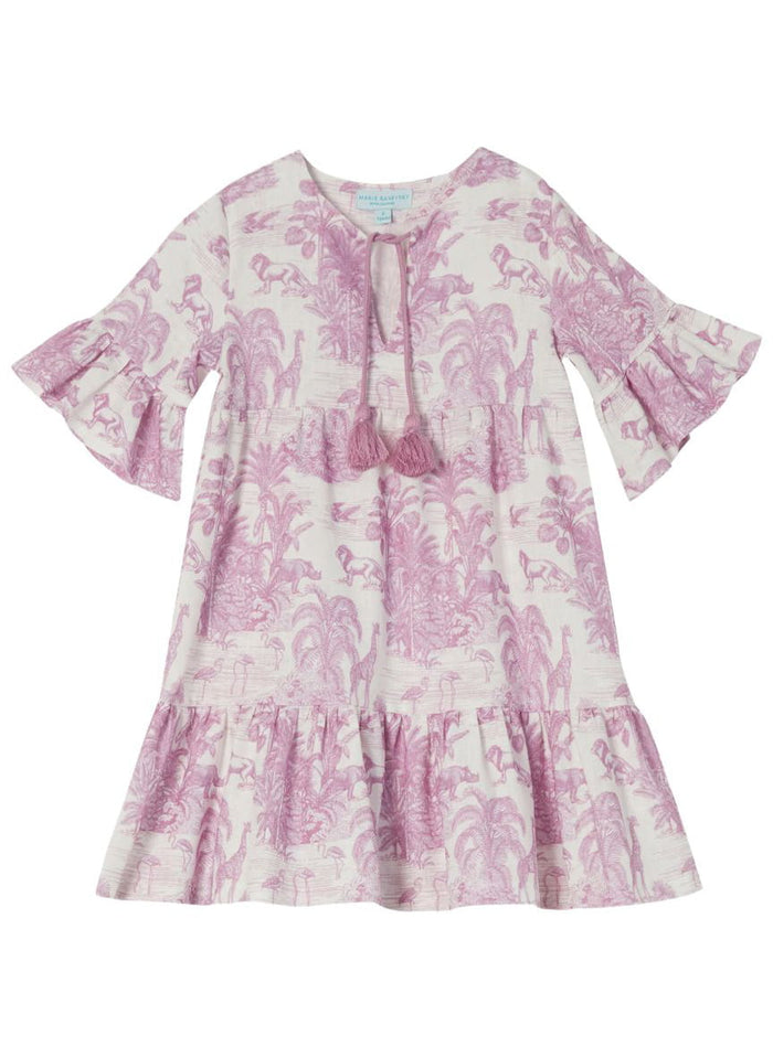 Dresses Marie Raxevsky Linen Wide Tunic Jungle Lilac S / Pink Apoella