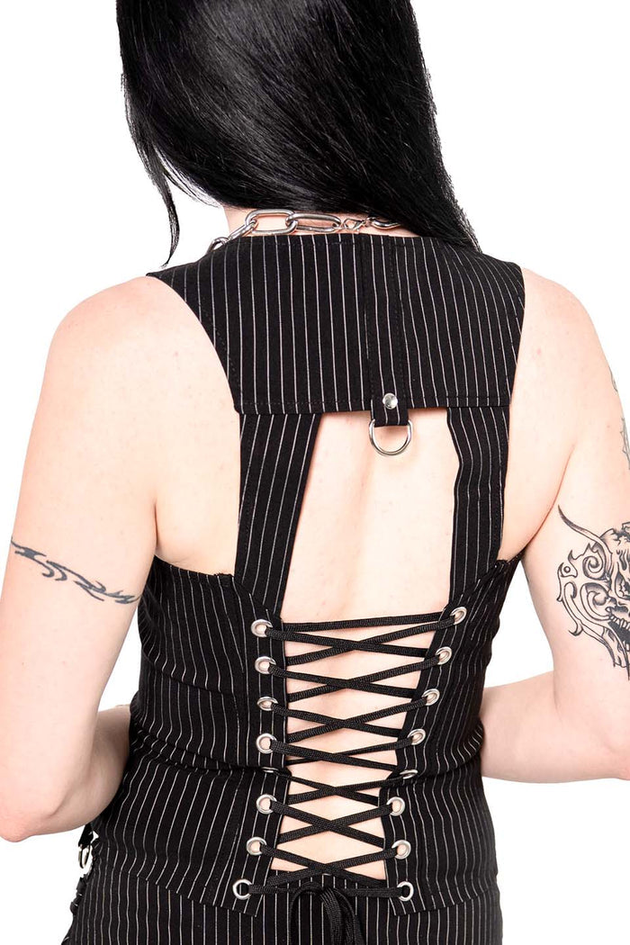 Lip Service Carmen Pinstripe Corset Top