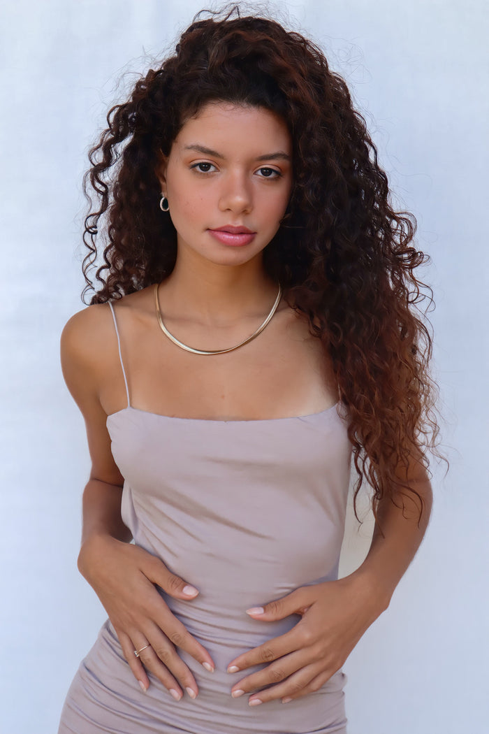 Lisa Maxi Dress - Beige - Runway Goddess