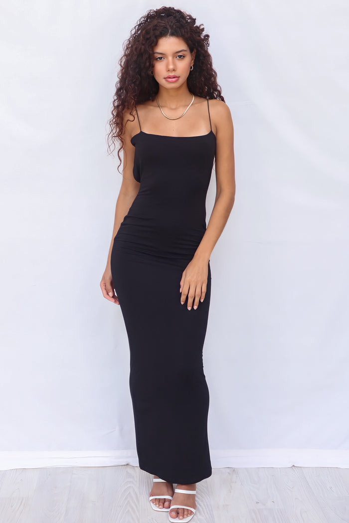 Lisa Maxi Dress - Black - Runway Goddess