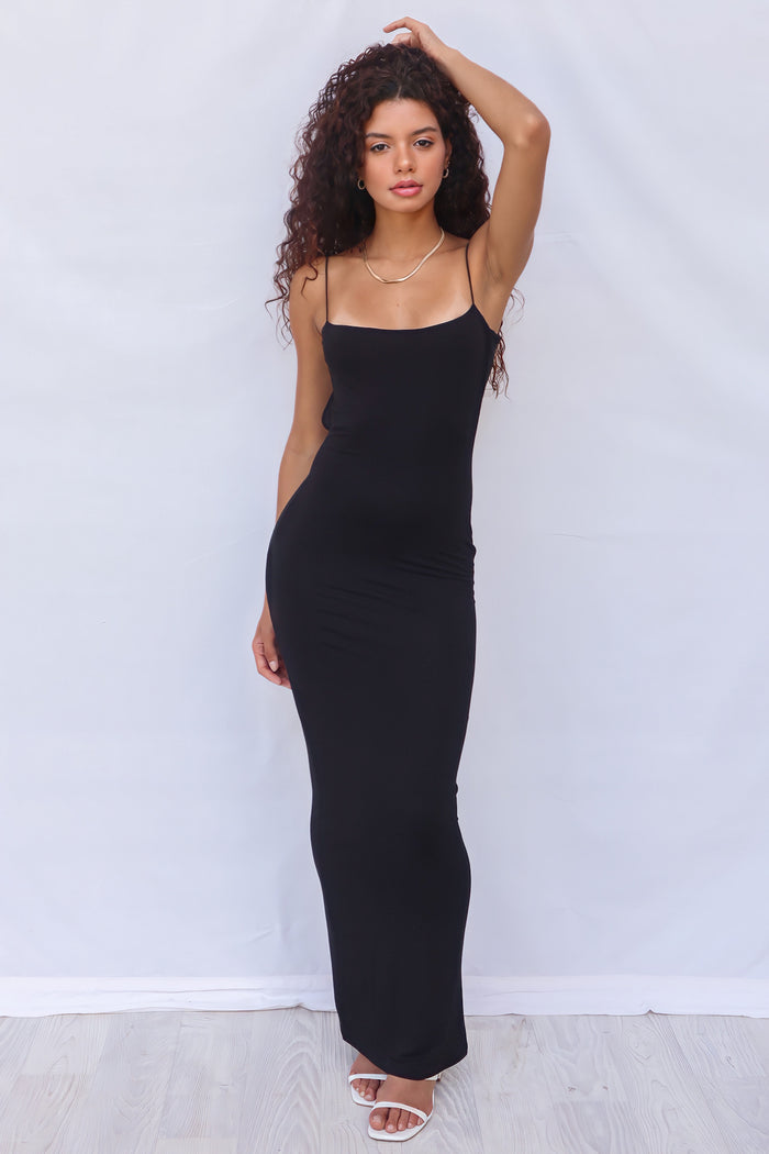 Lisa Maxi Dress - Black - Runway Goddess