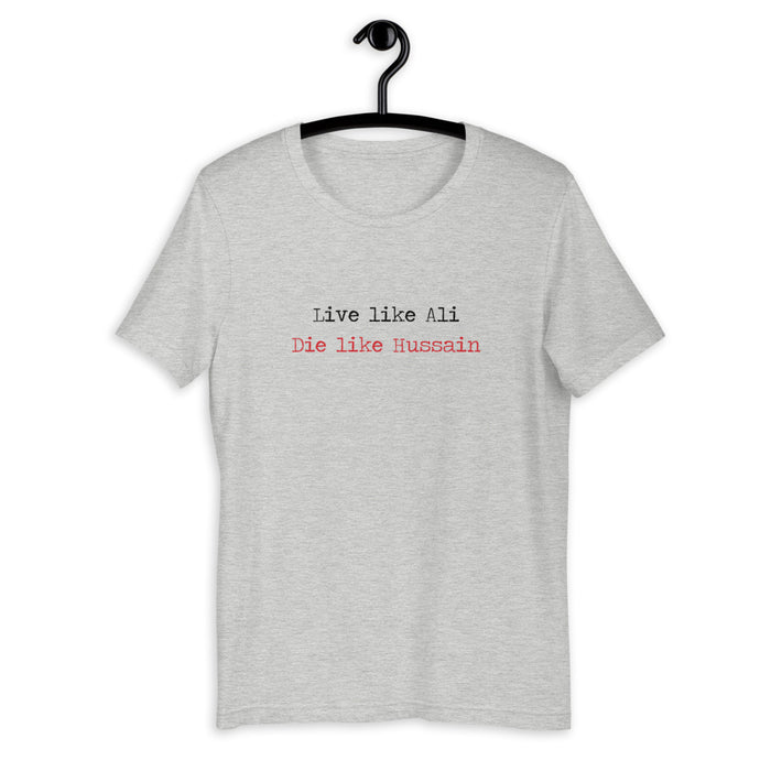 Live Like Ali (as) Die Like Hussain (as) Black - Short Sleeve T-Shirt WOMEN