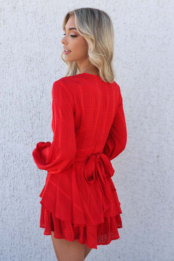 London Playsuit - Red - Runway Goddess