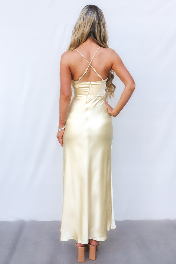 Loreta Maxi Dress - Yellow - Runway Goddess