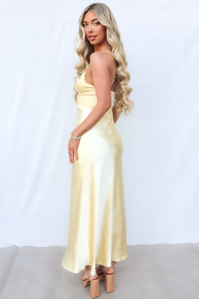 Loreta Maxi Dress - Yellow - Runway Goddess