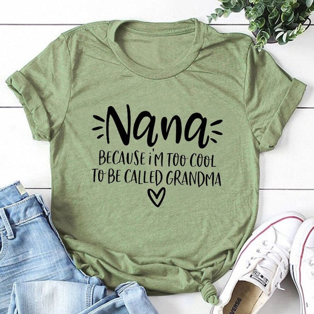 Lovely Cool Nana Printed T-Shirts