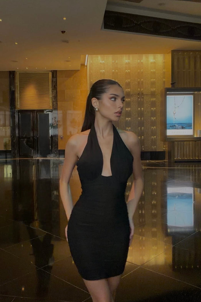 Lyla Mesh Dress - Black - Runway Goddess