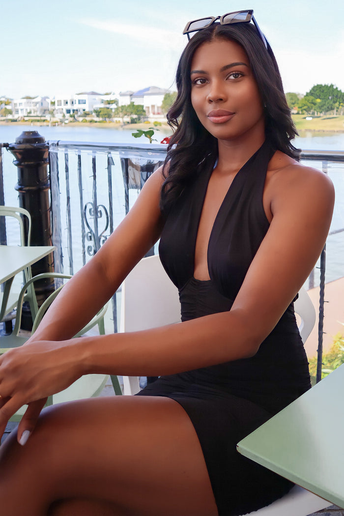 Lyla Mesh Dress - Black - Runway Goddess