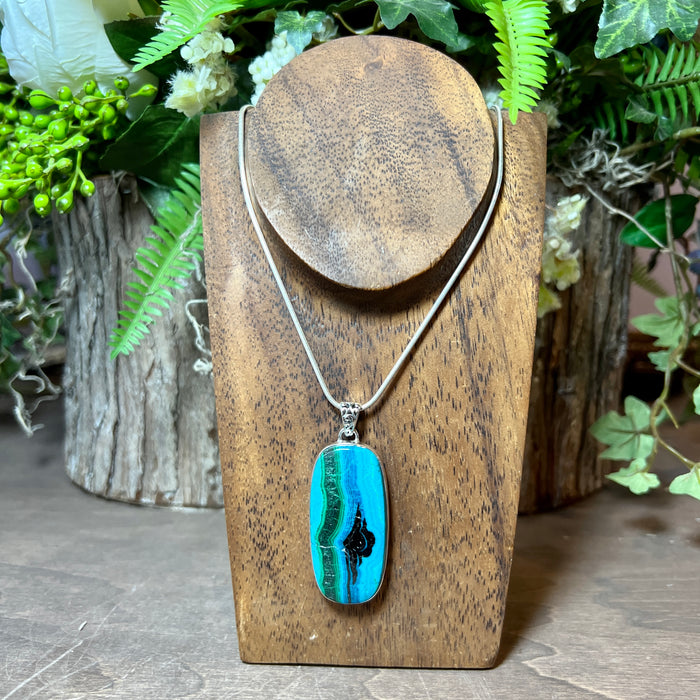 Malachite + Chrysocolla Pendant