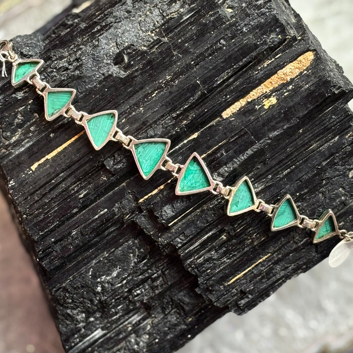 Malachite Sterling Silver Bracelet