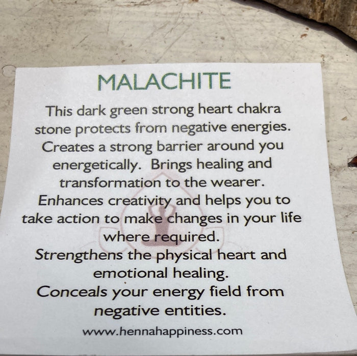 Malachite with Crysocolla pendant