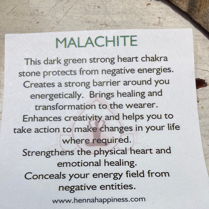 Malachite with Crysocolla pendant