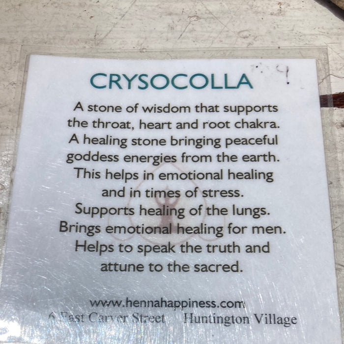 Malachite with Crysocolla pendant
