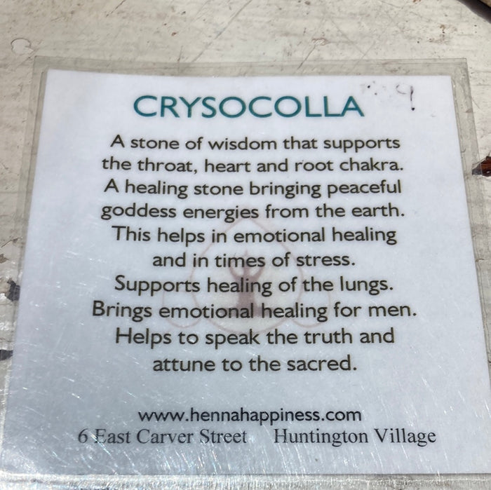 Malachite with Crysocolla pendant