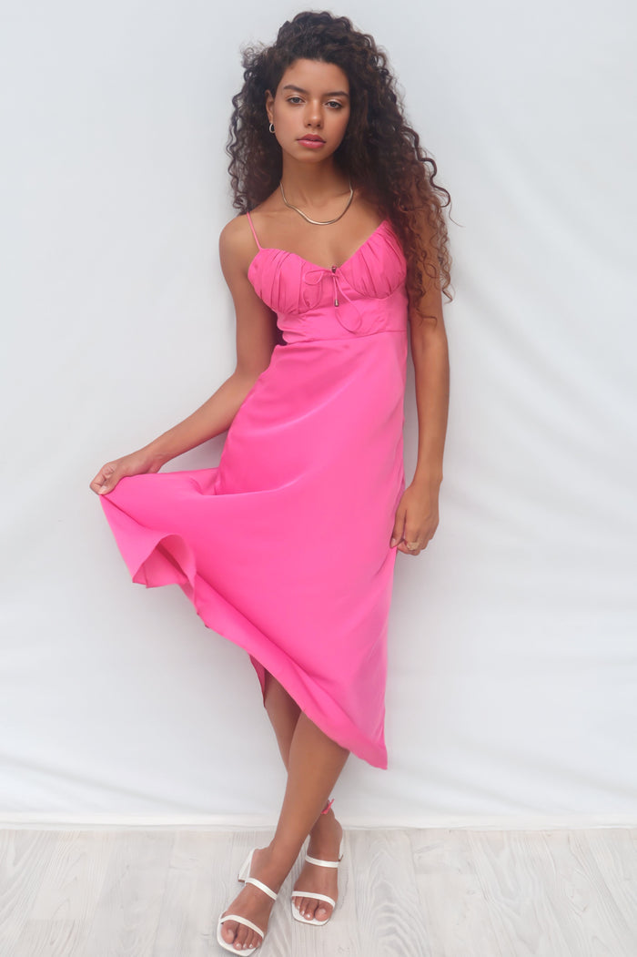 Marienne Midi Dress - Pink - Runway Goddess
