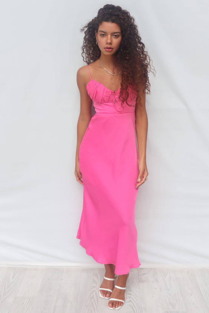Marienne Midi Dress - Pink - Runway Goddess