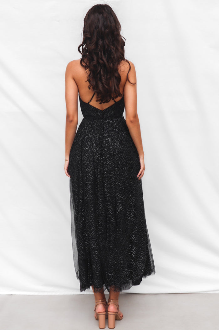 Mary Tulle Midi Dress - Black - Runway Goddess