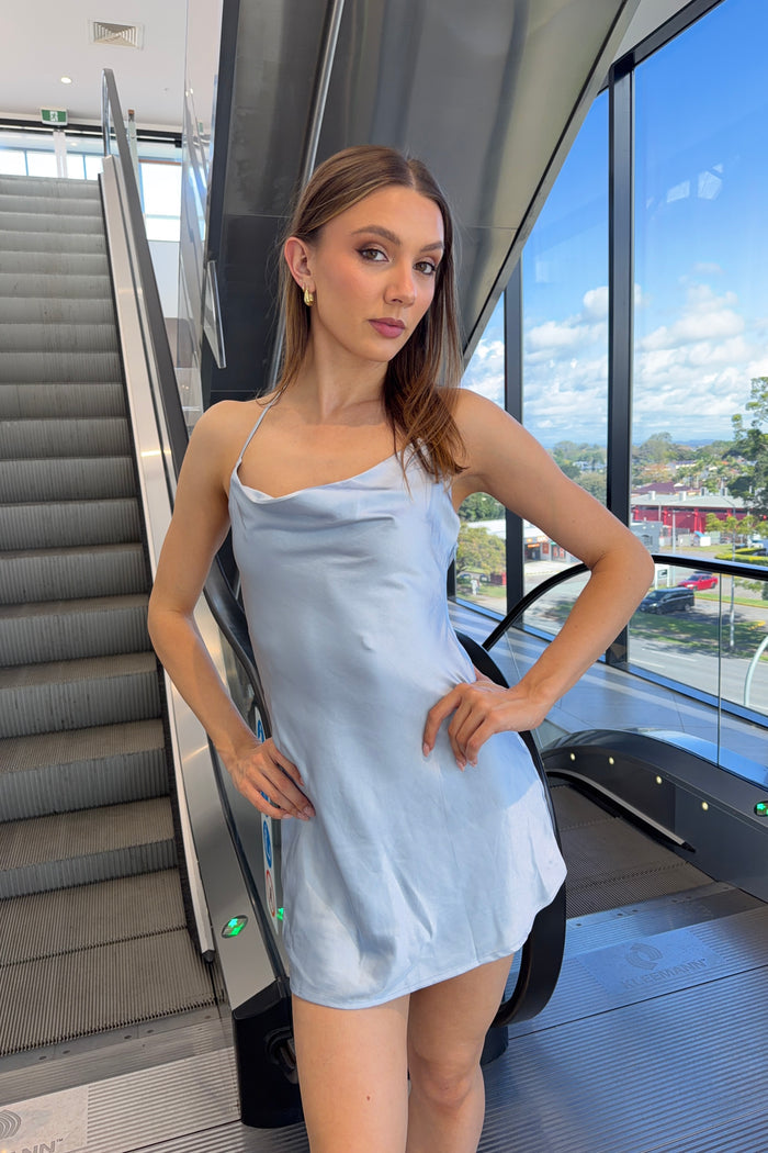 Mattie Mini Dress - Blue - Runway Goddess