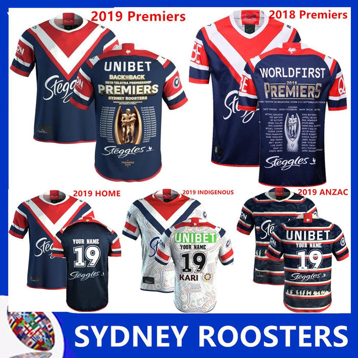 Mens 2018/2019/2020/2021/2022/2023 Sydney Roosters Rugby League Replica Jerseys