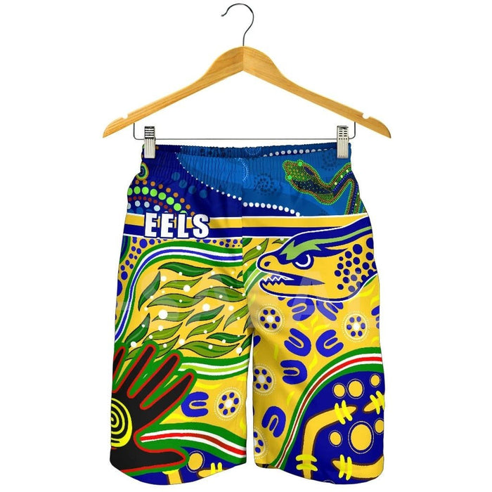 Mens Parramatta Eels 3D Printed Beach Shorts