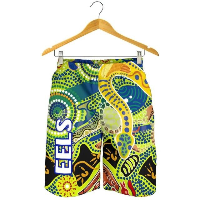 Mens Parramatta Eels 3D Printed Beach Shorts