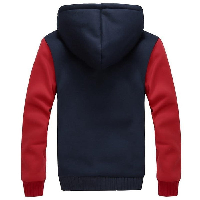 Mens Plus Size Big Hooded Thick Warm Fleece Jackets