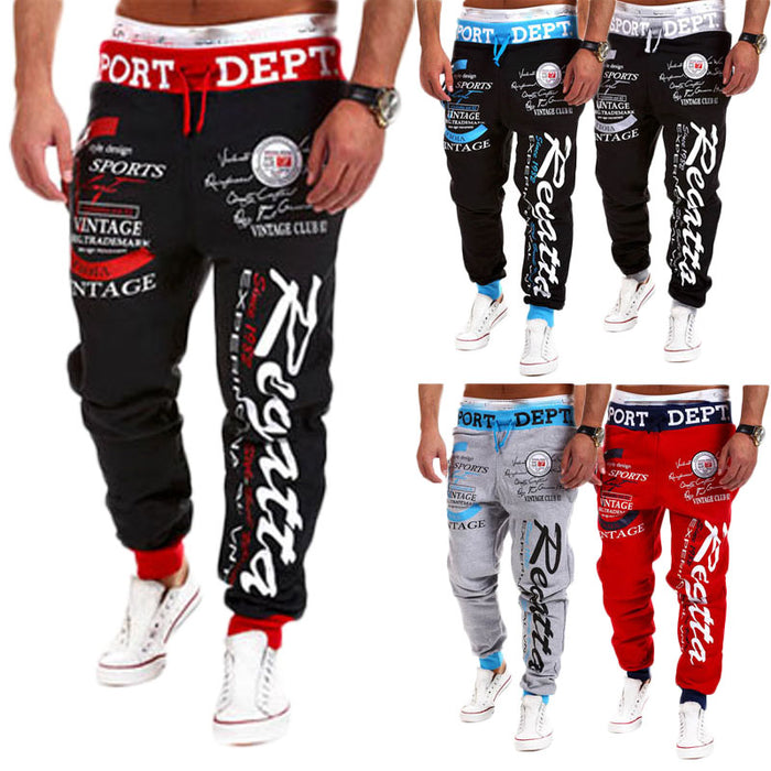 Mens Printed Graphic Sport Trackpants