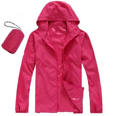 Mens/Womens Quick Dry Waterproof Ultra-Light Windbreaker Jacket