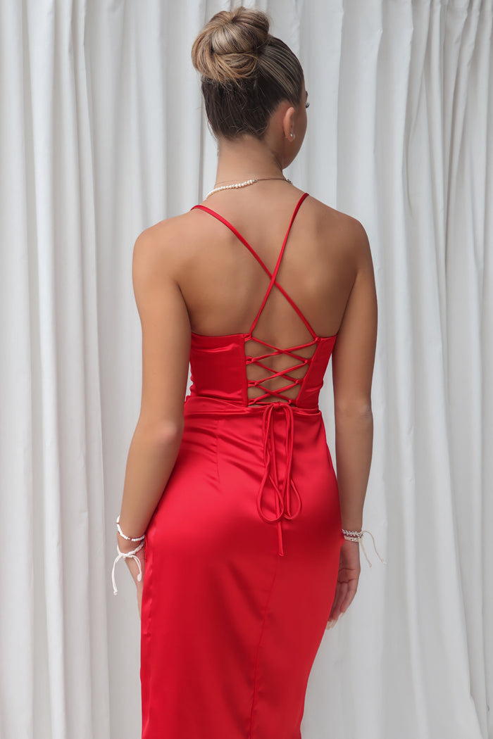Mika Dress - Red - Runway Goddess