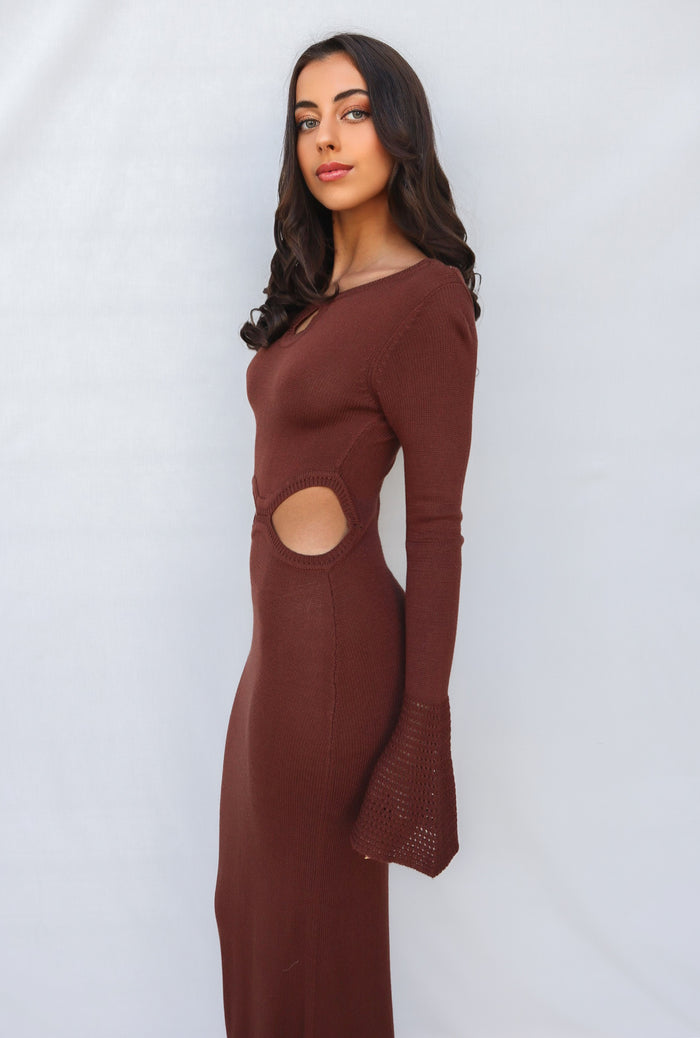 Mina Maxi Dress - Coffee - Runway Goddess