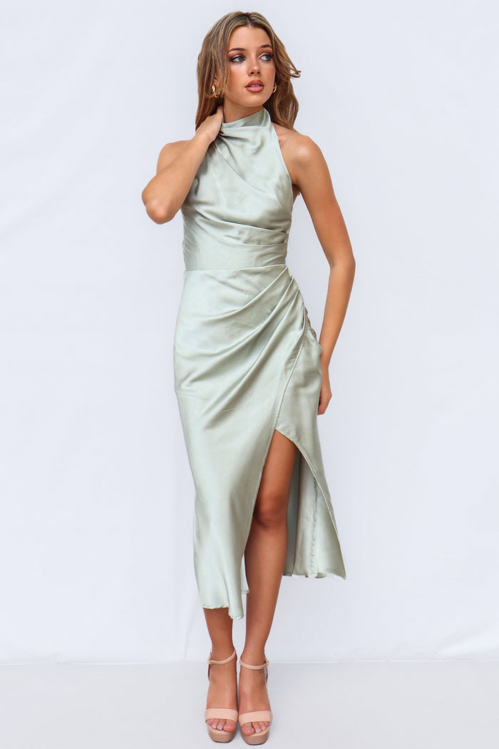 Mindy Midi Dress - Sage - Runway Goddess