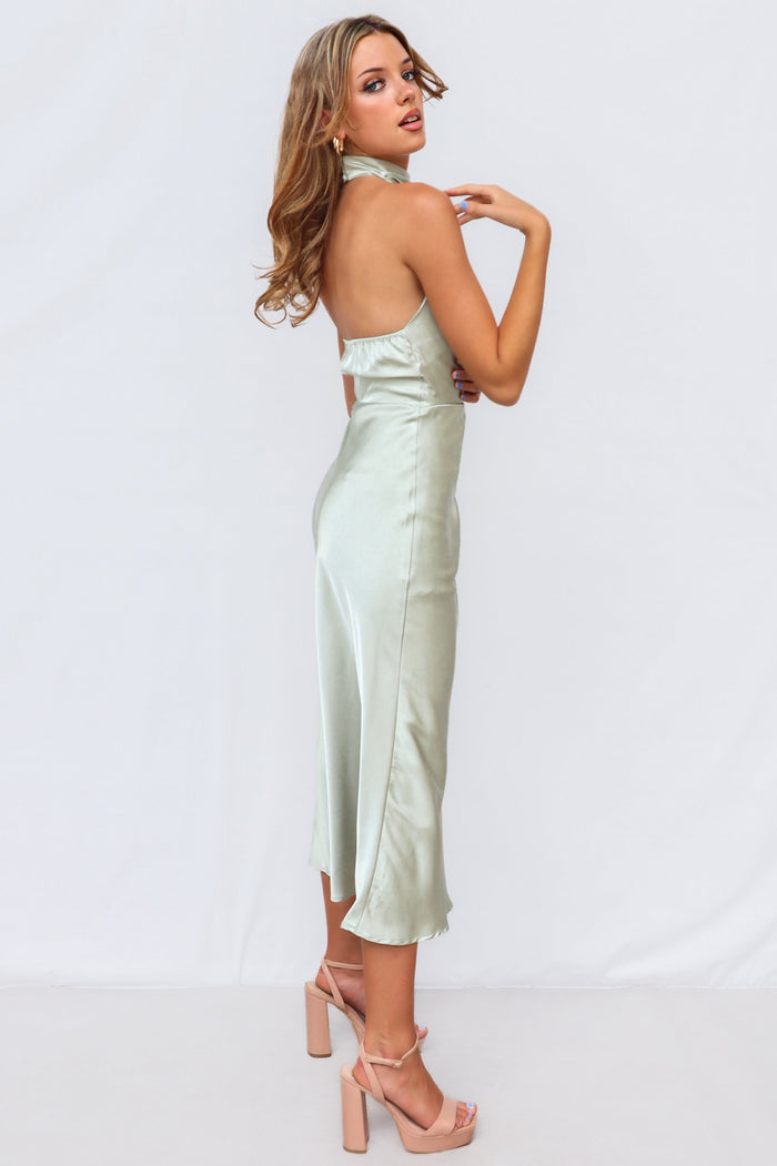 Mindy Midi Dress - Sage - Runway Goddess