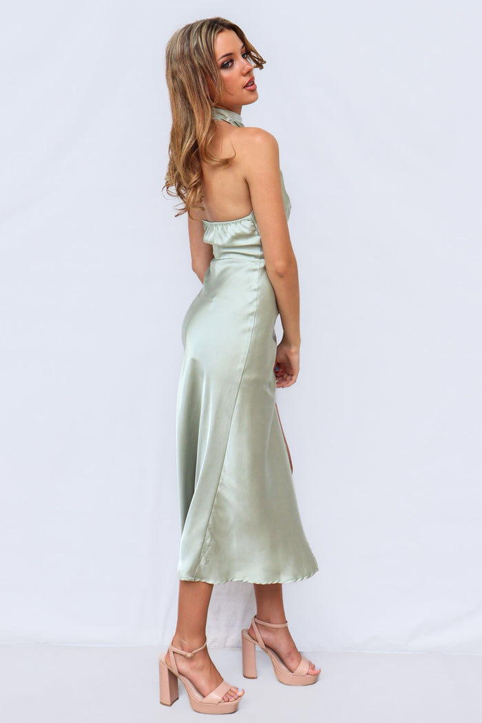 Mindy Midi Dress - Sage - Runway Goddess