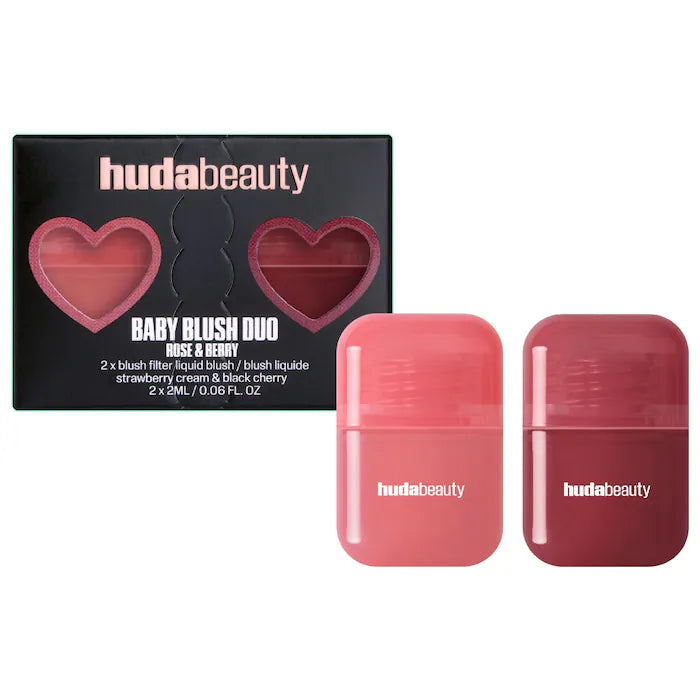 Huda Beauty - Mini Baby Blush Duo Set | Rubor duo mini para un acabado suave y radiante