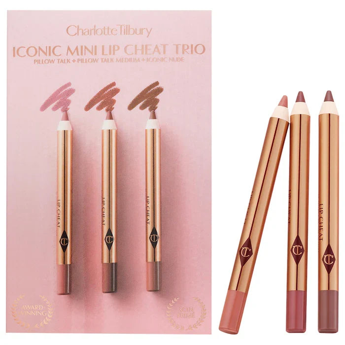 Charlotte Tilbury - Mini Iconic Lip Cheat Lip Liner Trio | Kit mini de delineadores para labios perfectos