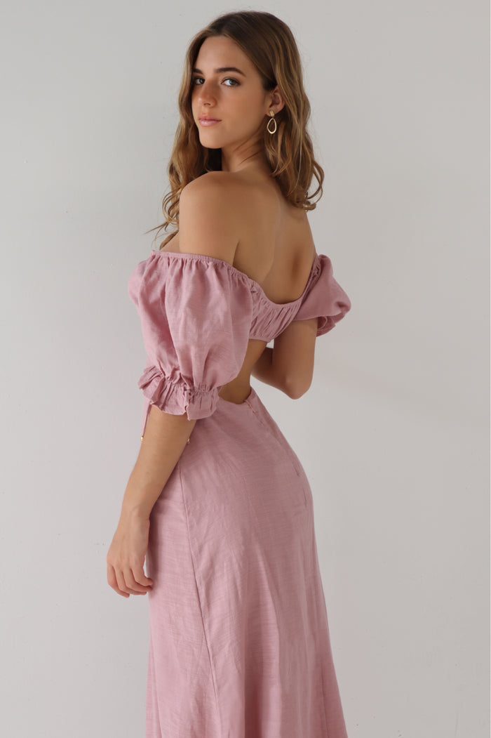 Mirabella Midi Dress - Pink - Runway Goddess