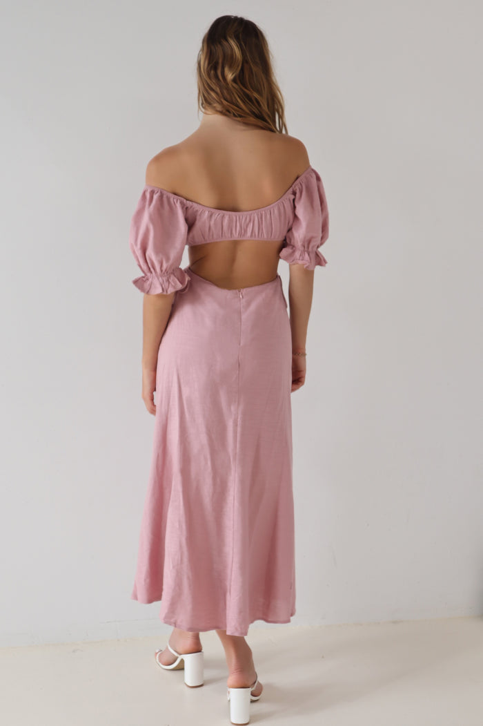 Mirabella Midi Dress - Pink - Runway Goddess
