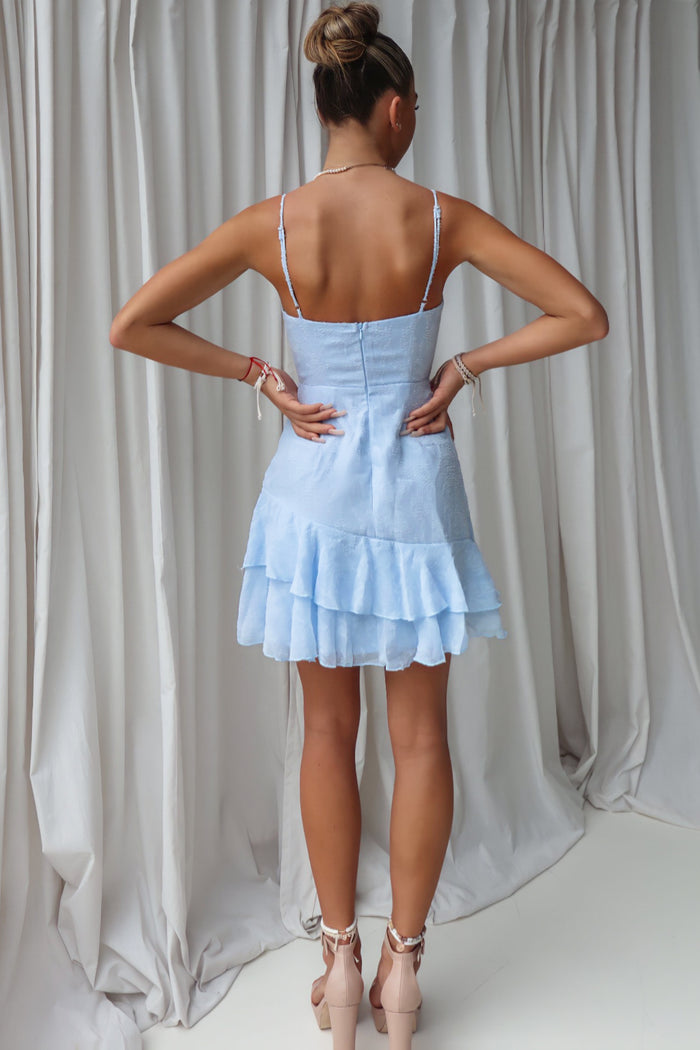 Miranda Mini Dress - Baby Blue - Runway Goddess