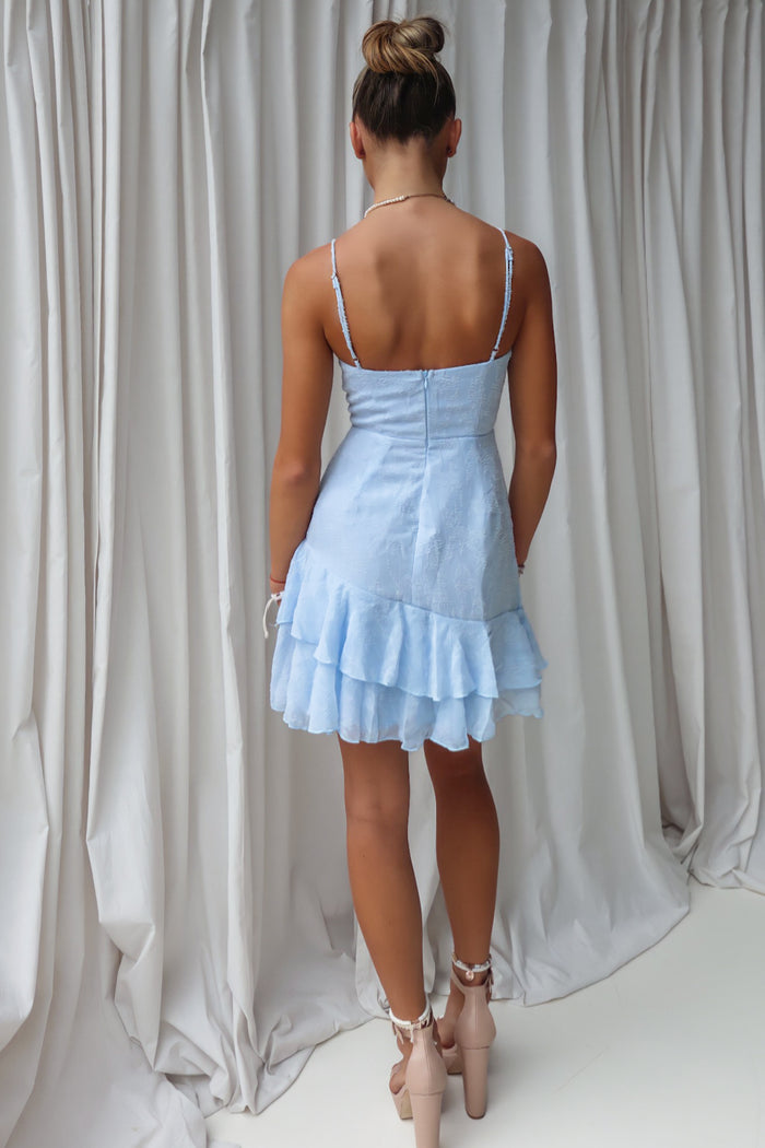 Miranda Mini Dress - Baby Blue - Runway Goddess