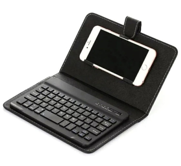 Mobile Bluetooth Wireless Keyboard - Leather Case