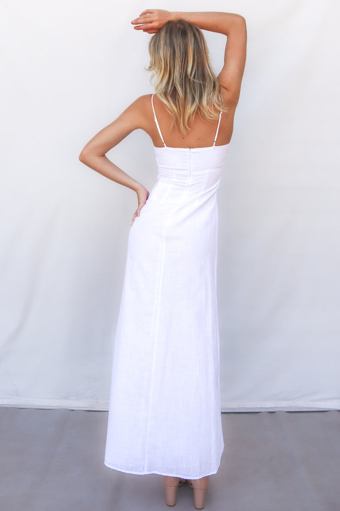 Mona Midi Dress - White - Runway Goddess